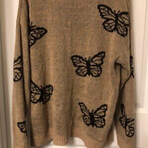 Brown and Black Butterfly Sweater